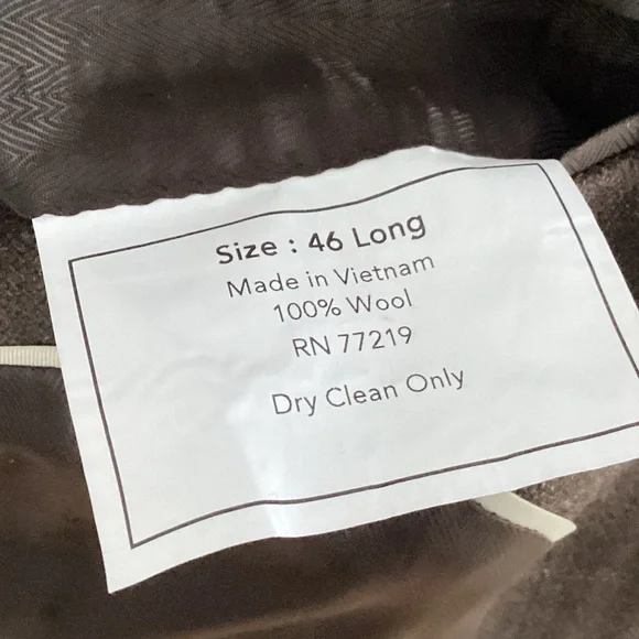 Joseph & Feiss Gold brown windowpane plaid wool 2 button notch collar jacket 46L - Picture 8 of 13